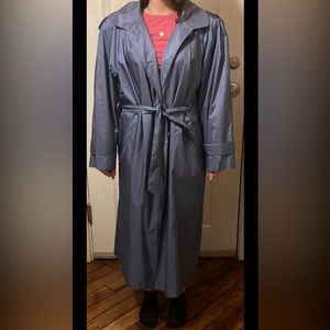 80s vintage long heavy trench coat insulated winter